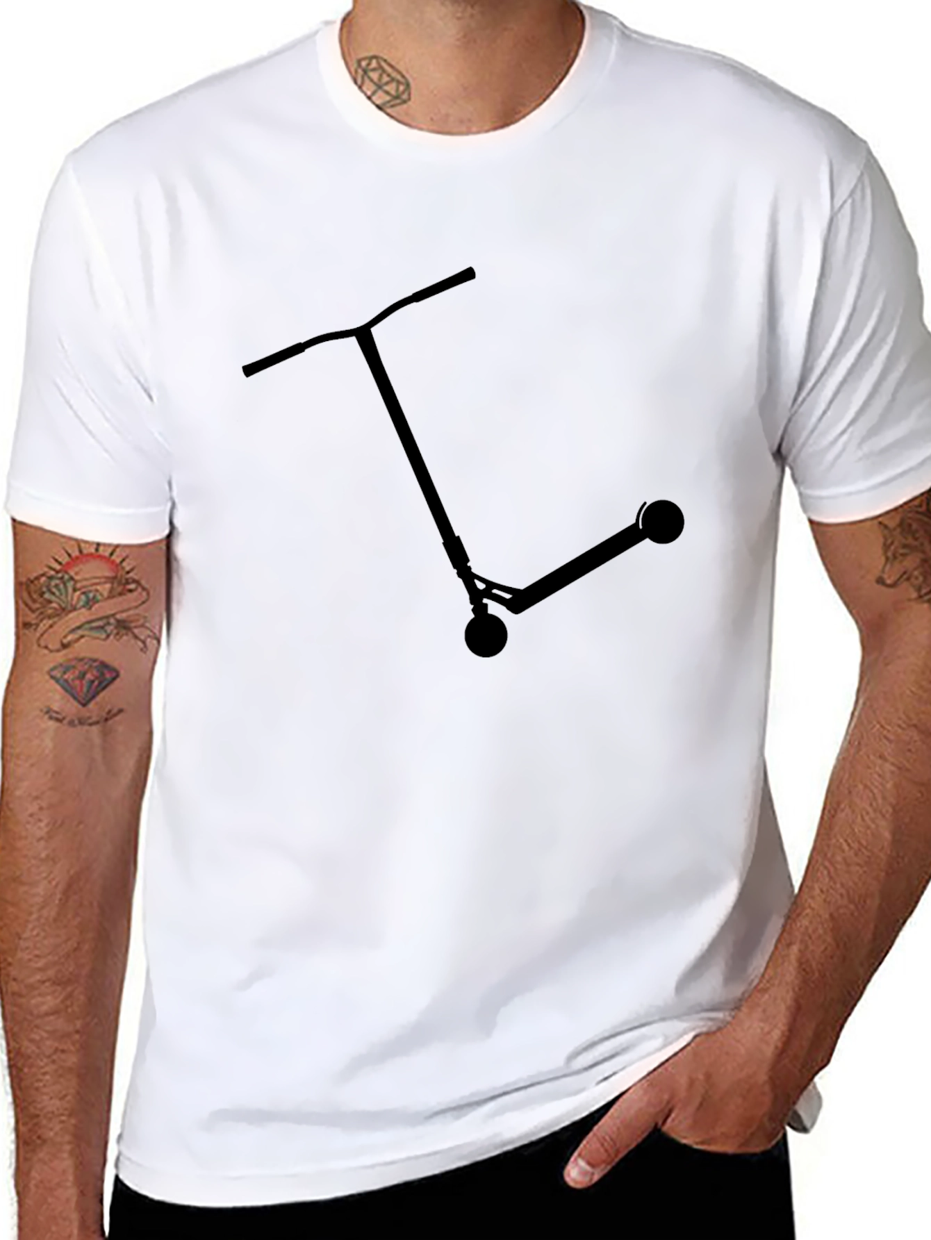 Scooter Graphic Tee - Black