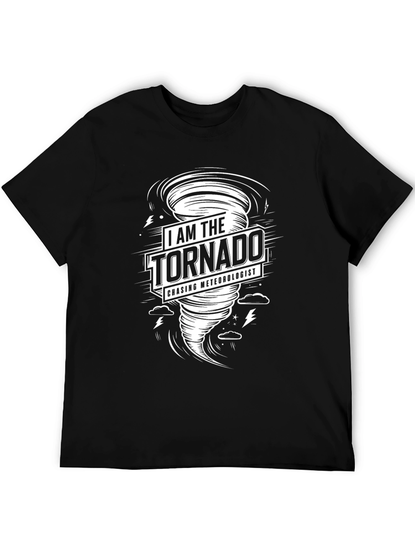 Tornado Meteorologist Black Graphic Tee