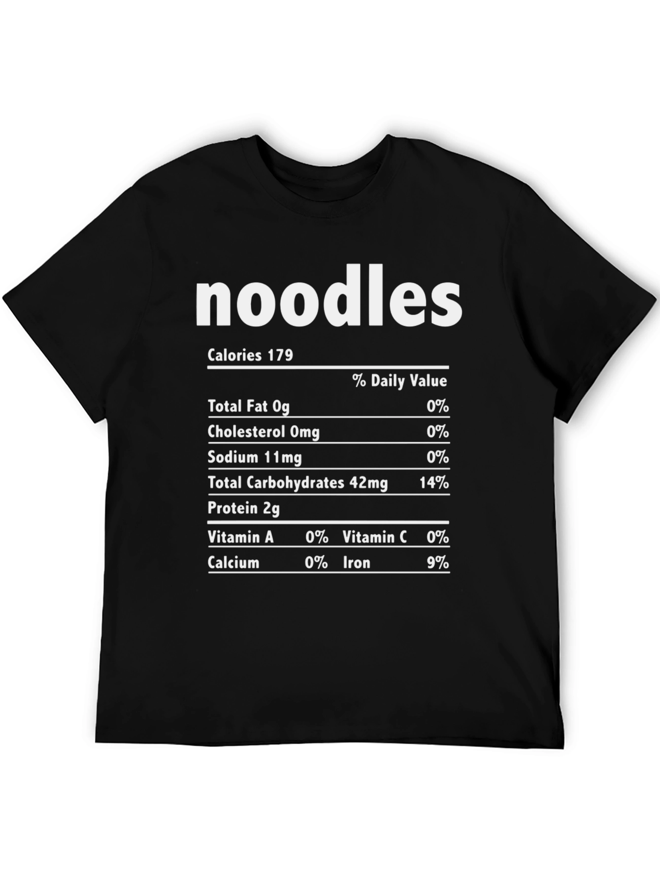 Noodles Nutrition Facts T-Shirt