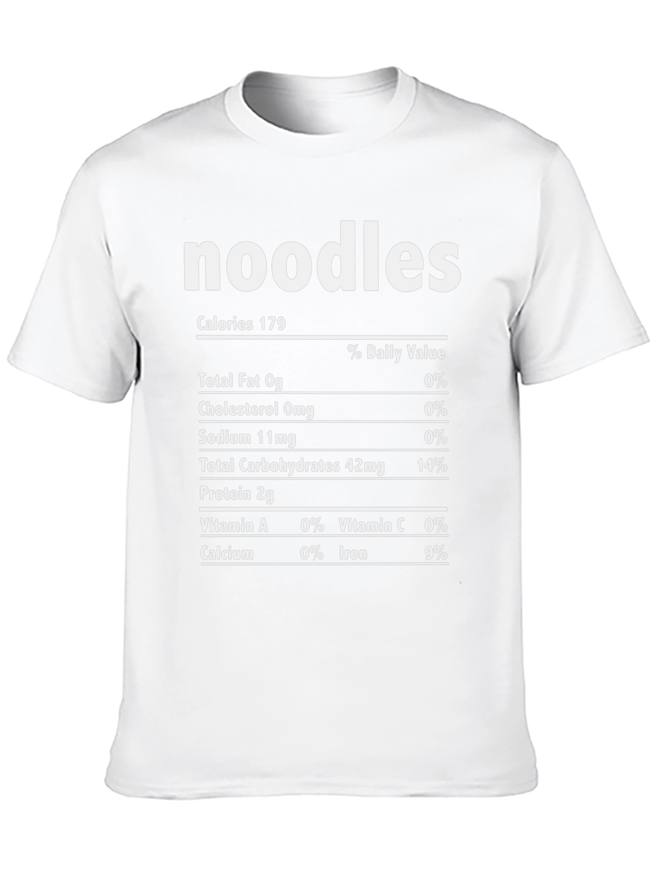 Noodles Nutrition Facts T-Shirt