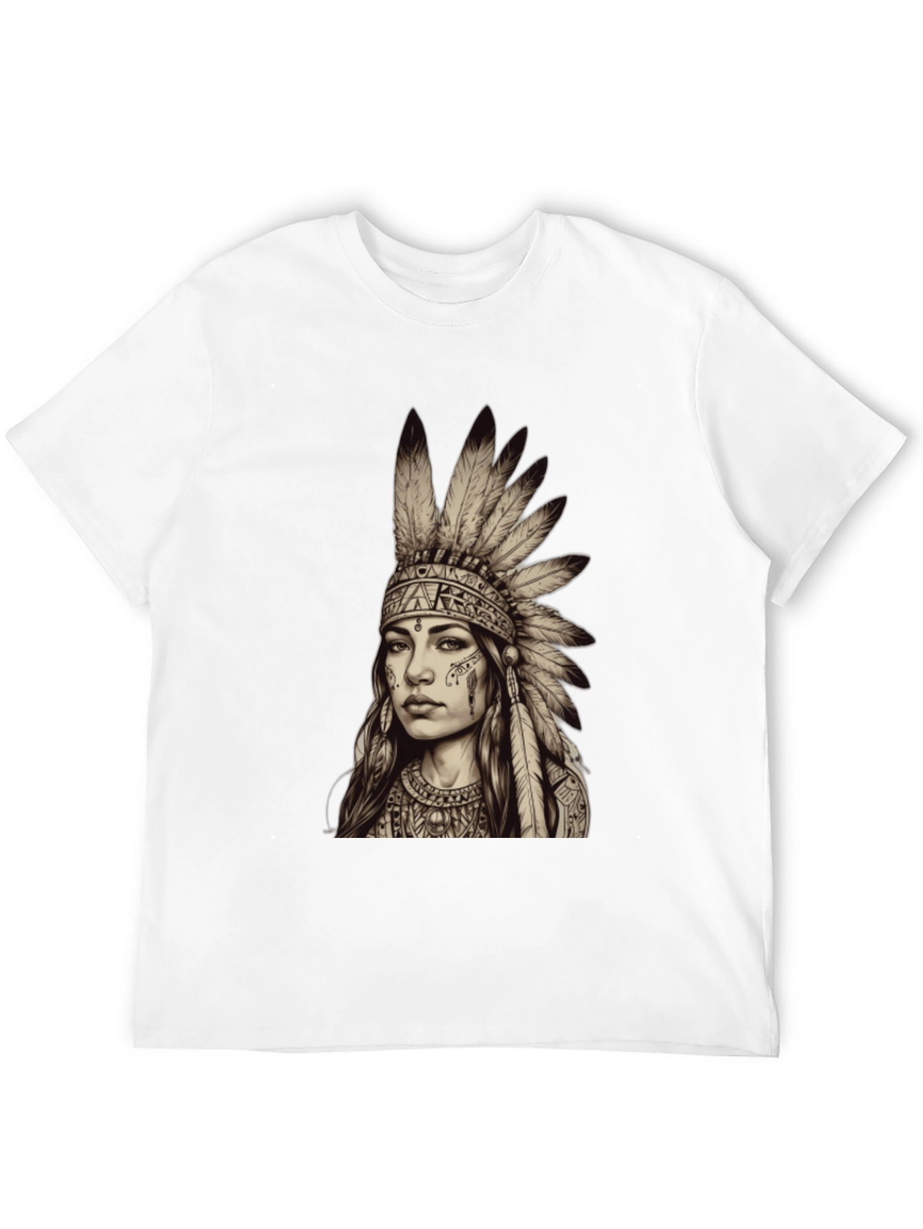 Native American Headdress Graphic Tee - Unisex Black T-Shirt