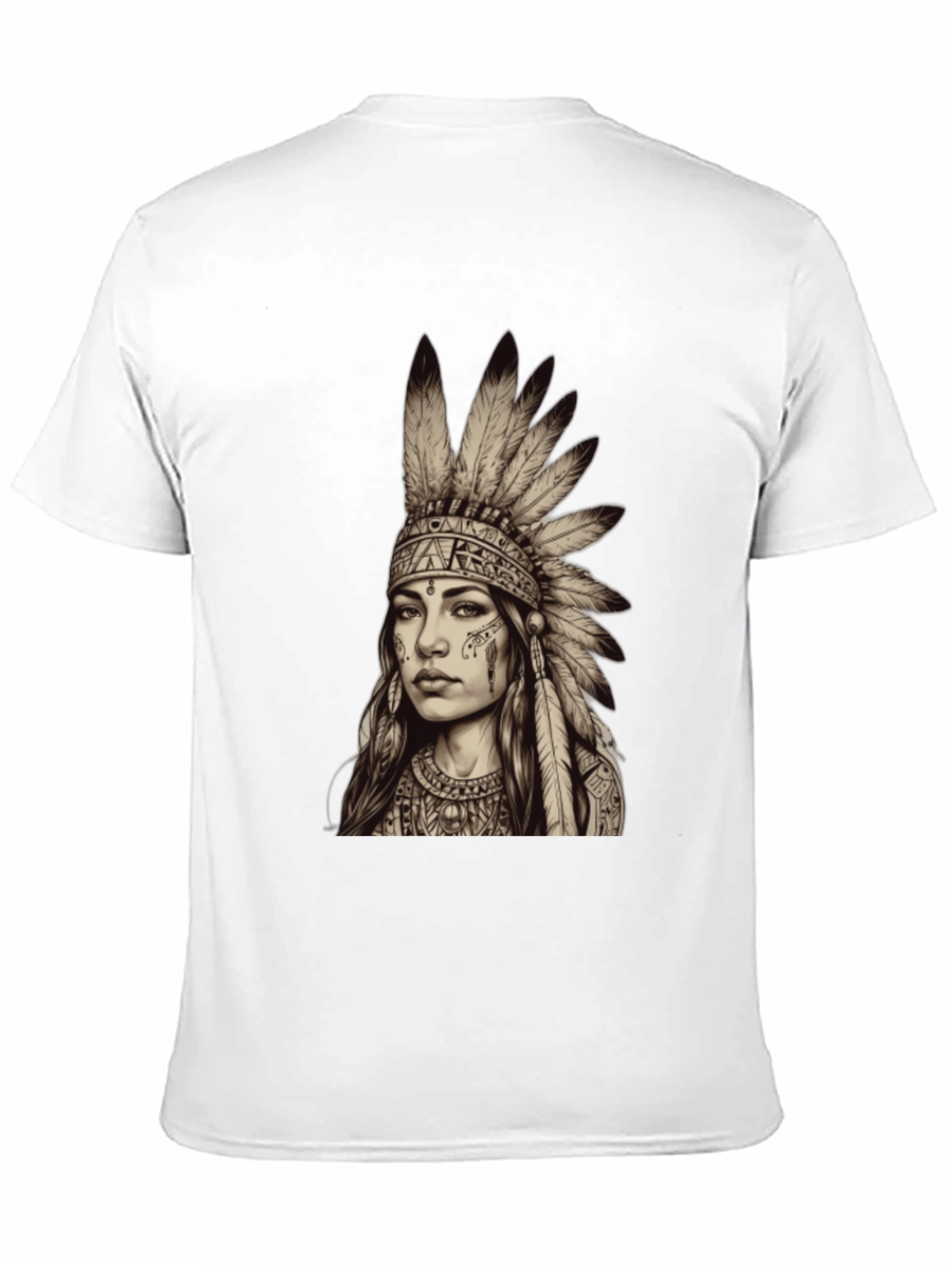 Native American Headdress Graphic Tee - Unisex Black T-Shirt