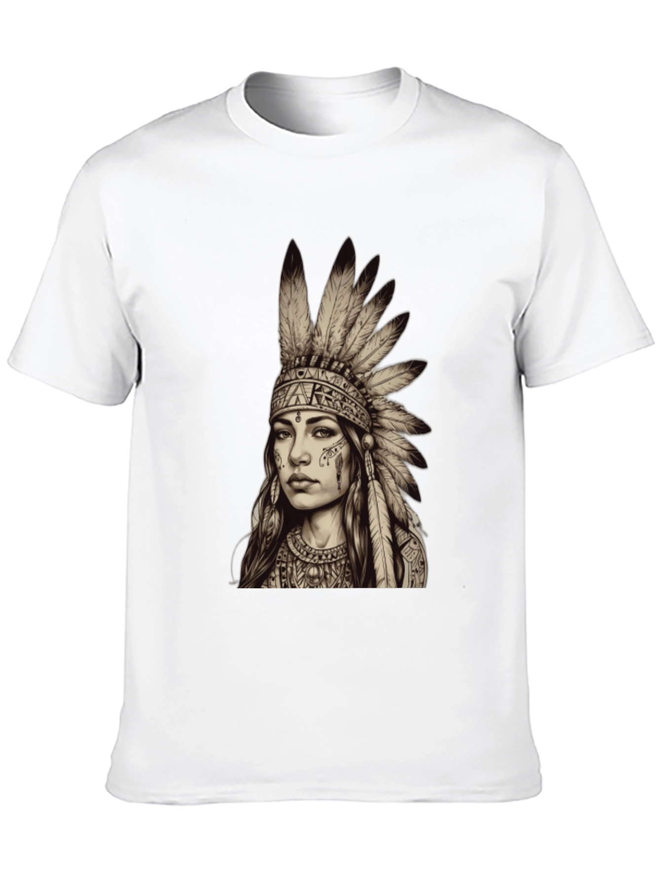 Native American Headdress Graphic Tee - Unisex Black T-Shirt