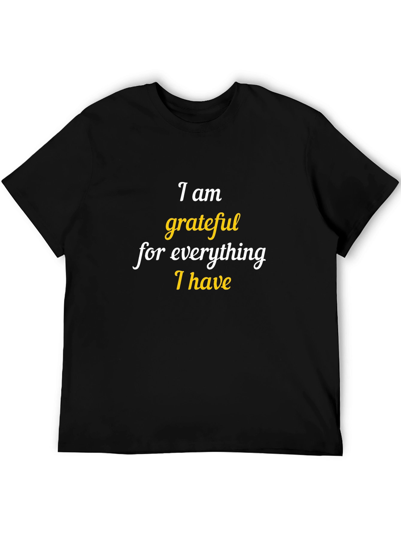 Grateful Print Black T-Shirt