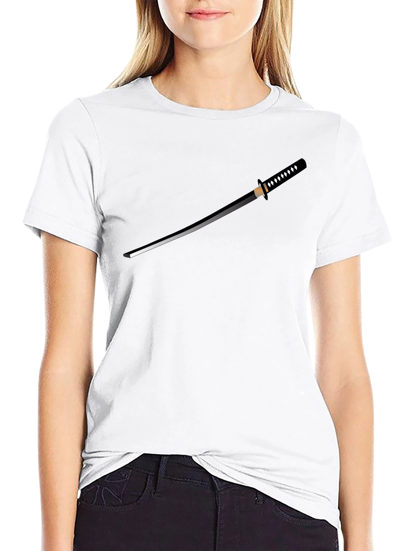 Samurai Sword T-Shirt - Black Graphic Tee