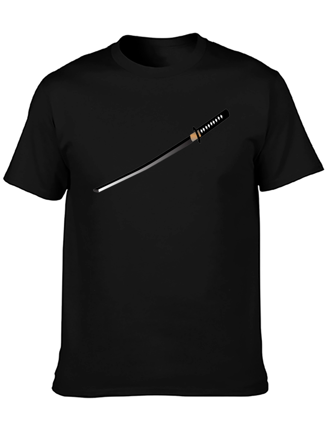 Samurai Sword T-Shirt - Black Graphic Tee