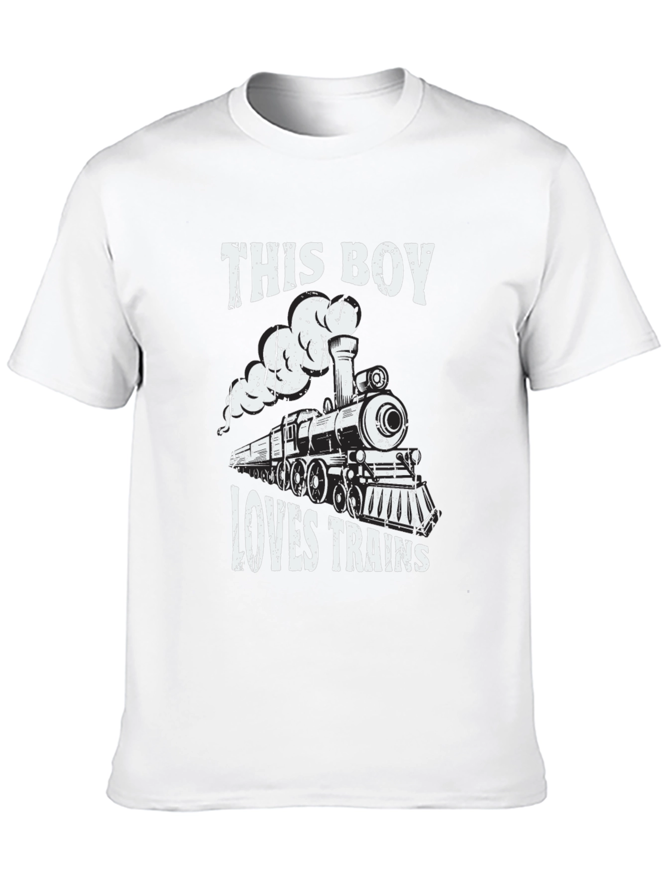 Boy Loves Trains Graphic Tee - Black