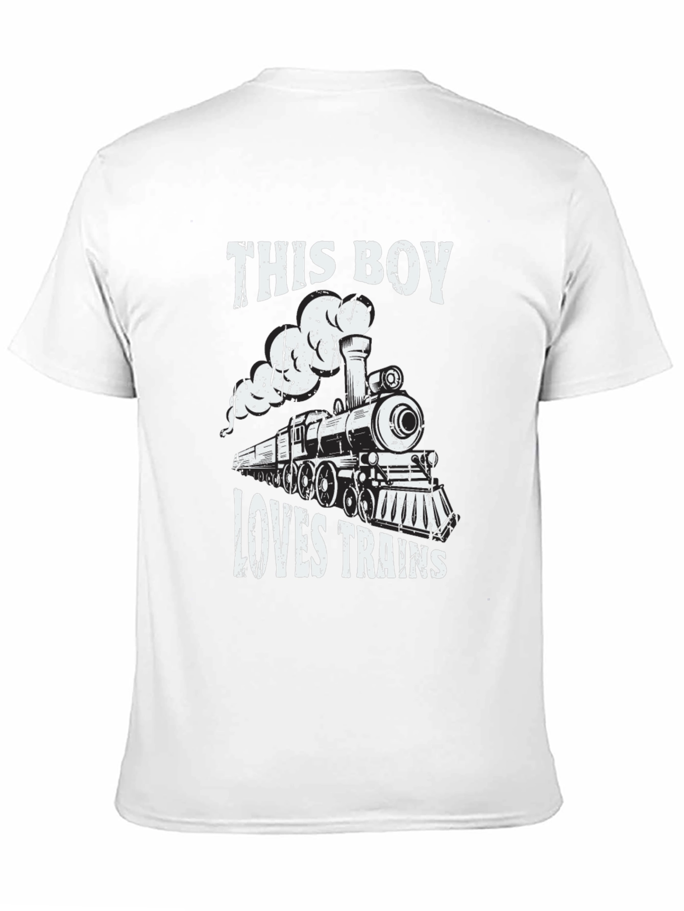 Boy Loves Trains Graphic Tee - Black