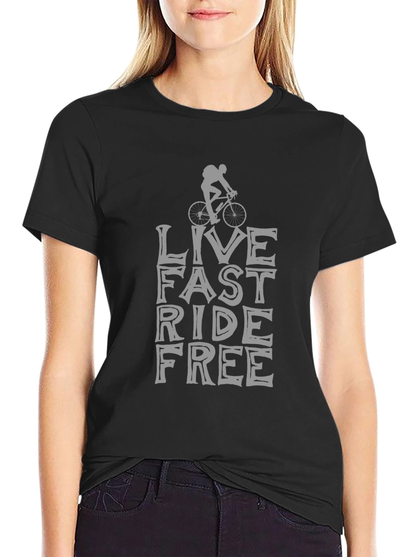 Live Fast Ride Free Biker T-Shirt
