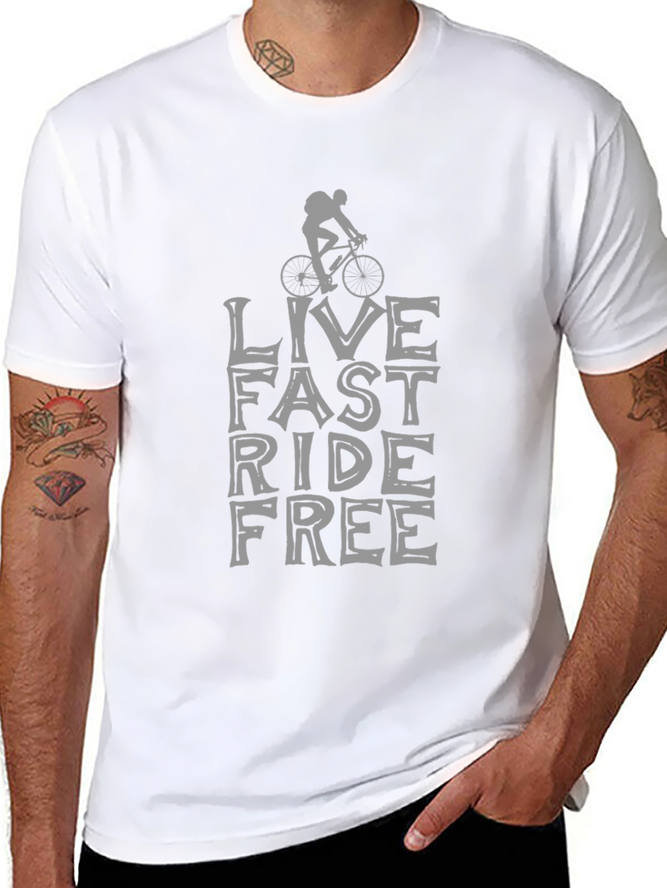 Live Fast Ride Free Biker T-Shirt