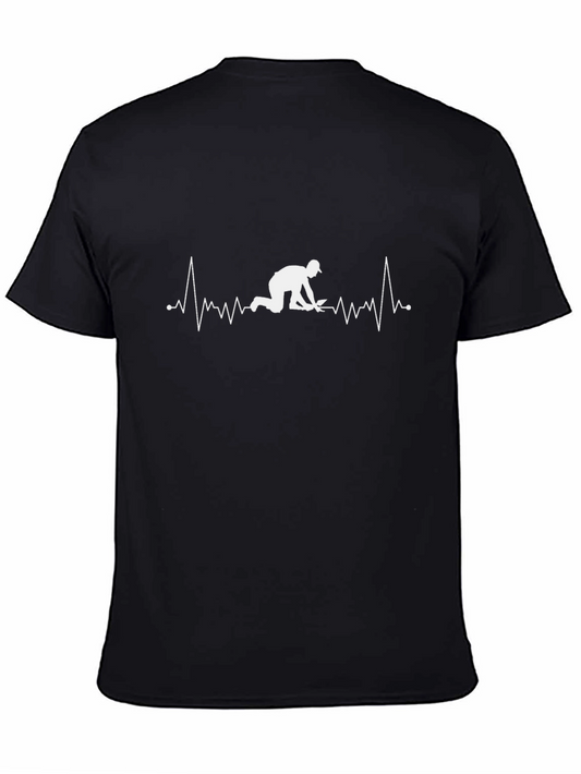 Detectorist Heartbeat Black T-Shirt