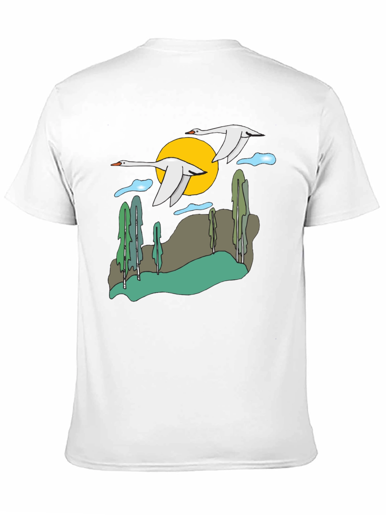 Whimsical Swan Graphic Tee