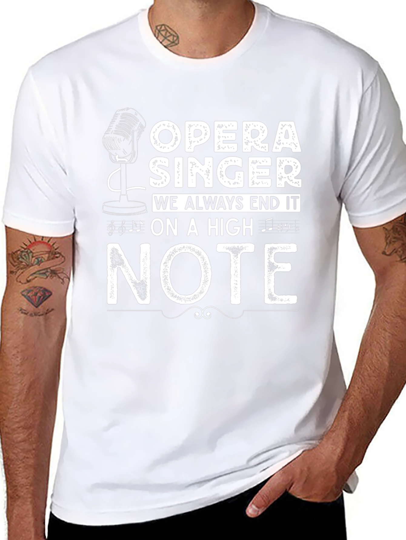 Opera Singer High Note Graphic Tee - Black