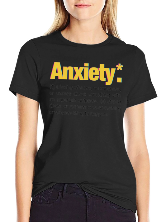 Anxiety Definition T-Shirt - Black Graphic Tee