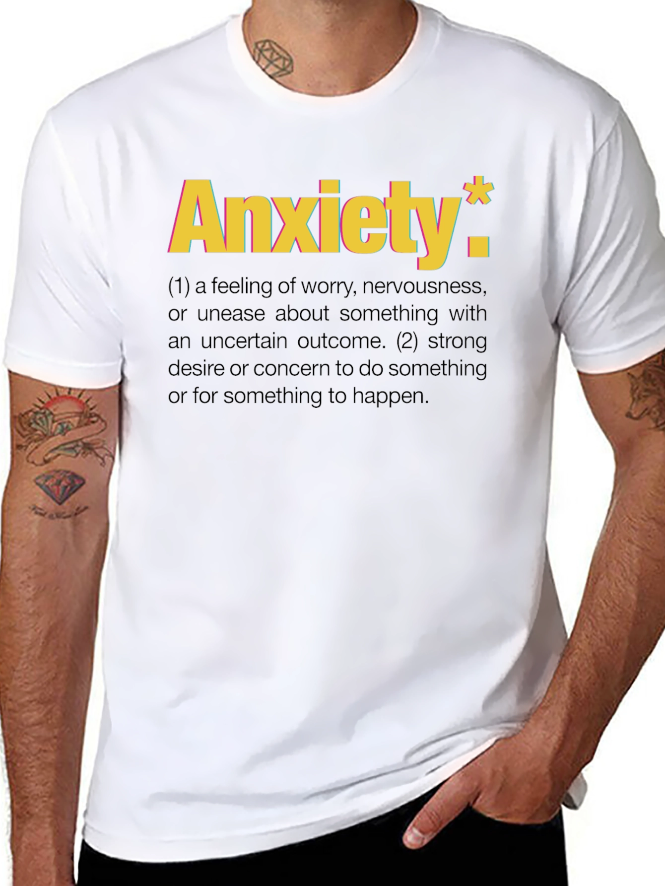Anxiety Definition T-Shirt - Black Graphic Tee