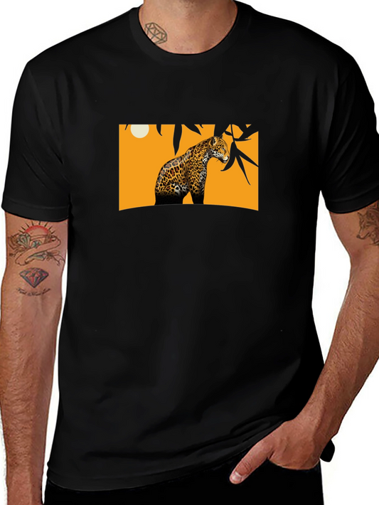 Jaguar Graphic Tee - Black Cotton T-Shirt