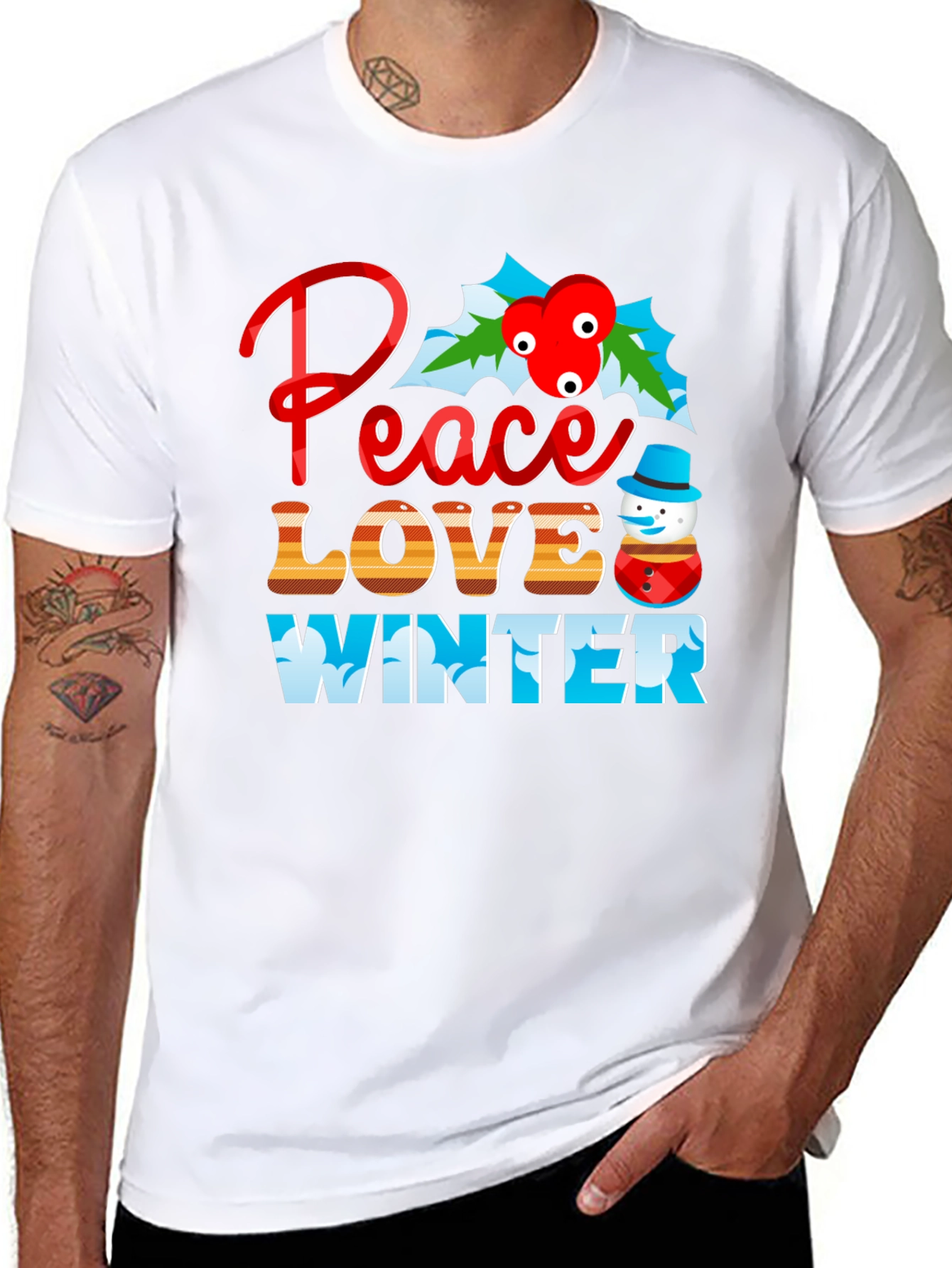 Peace Love Winter Graphic Tee