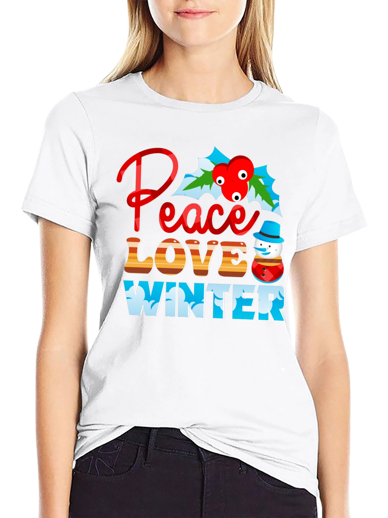 Peace Love Winter Graphic Tee