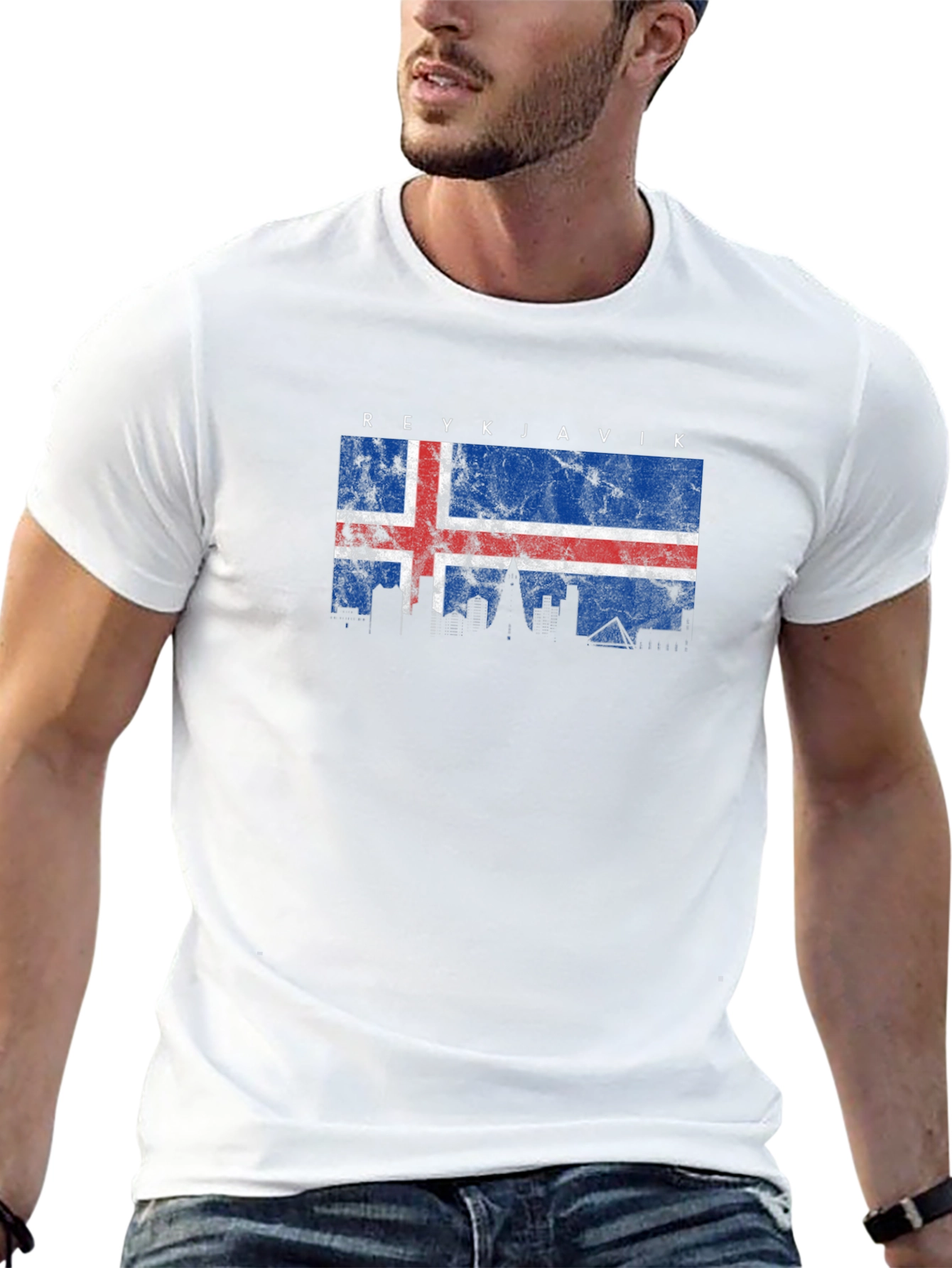 Reykjavik Iceland Flag Graphic T-Shirt