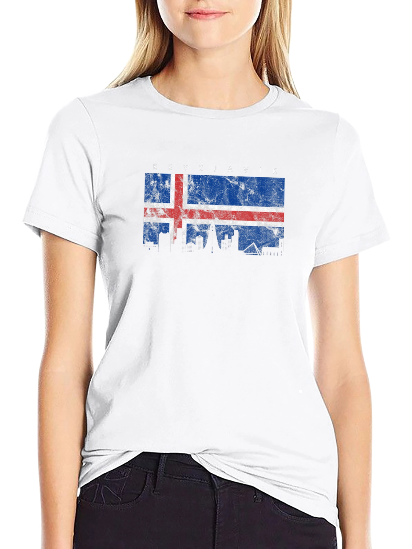 Reykjavik Iceland Flag Graphic T-Shirt