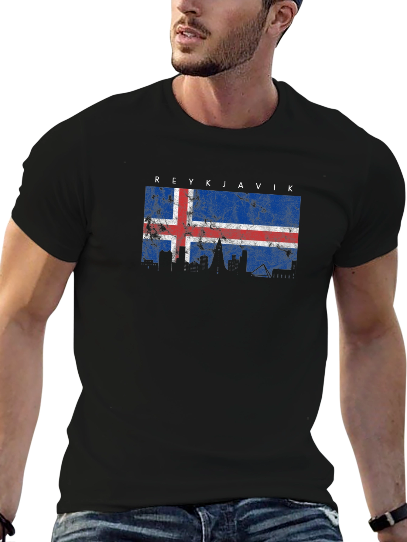 Reykjavik Iceland Flag Graphic T-Shirt