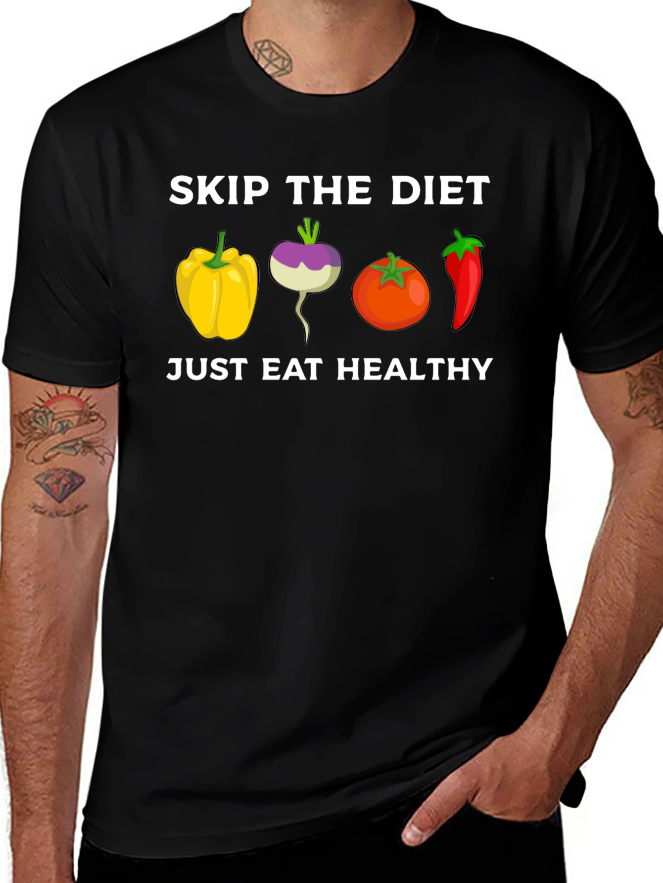 Eat Healthy T-Shirt: Skip the Diet Vegetable Tee
