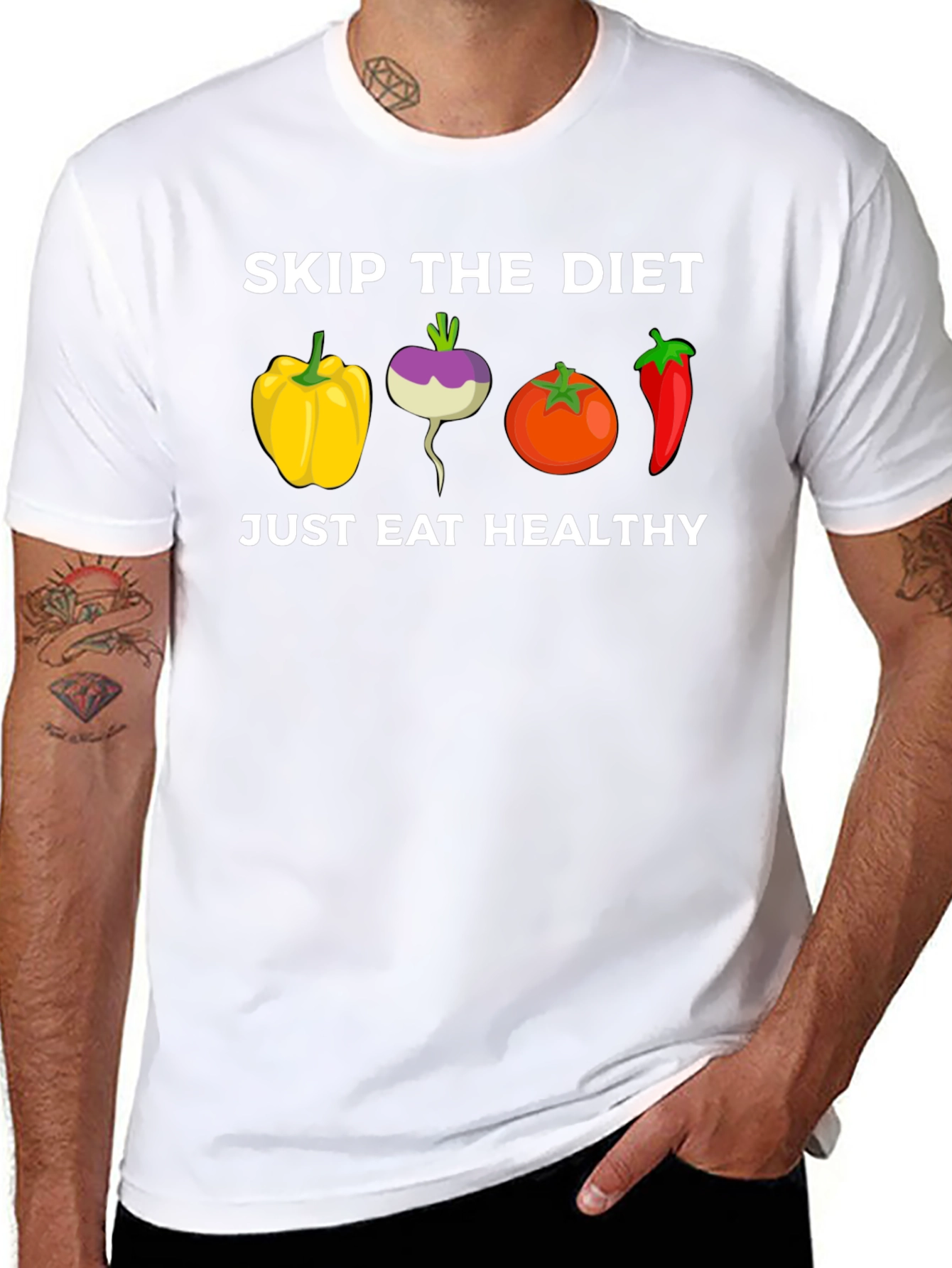 Eat Healthy T-Shirt: Skip the Diet Vegetable Tee