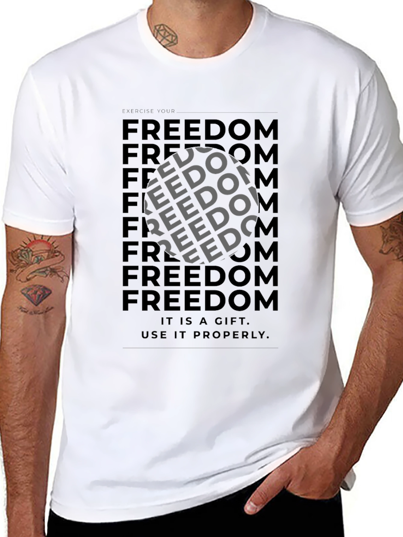 Freedom Graphic Print T-Shirt