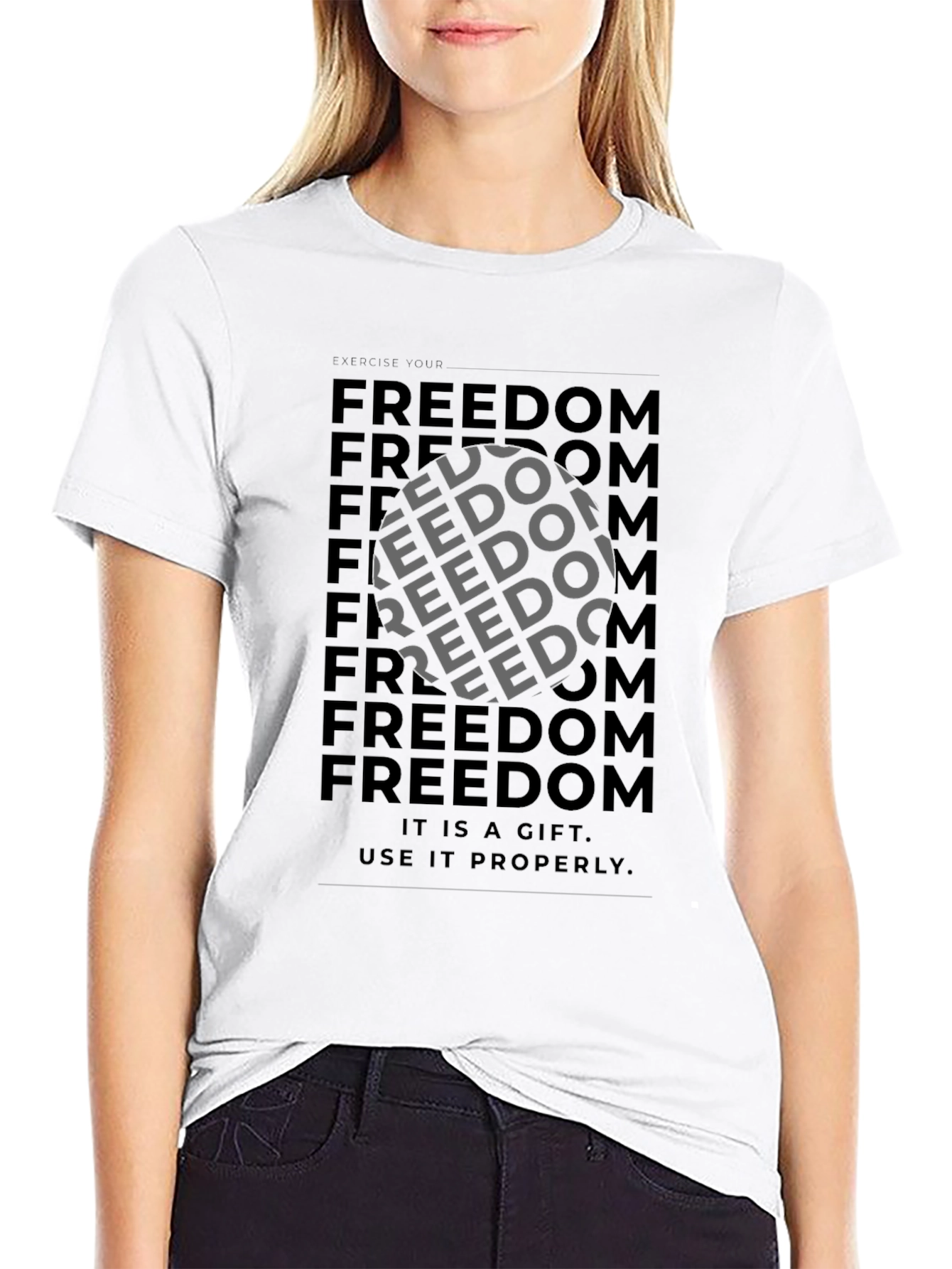 Freedom Graphic Print T-Shirt