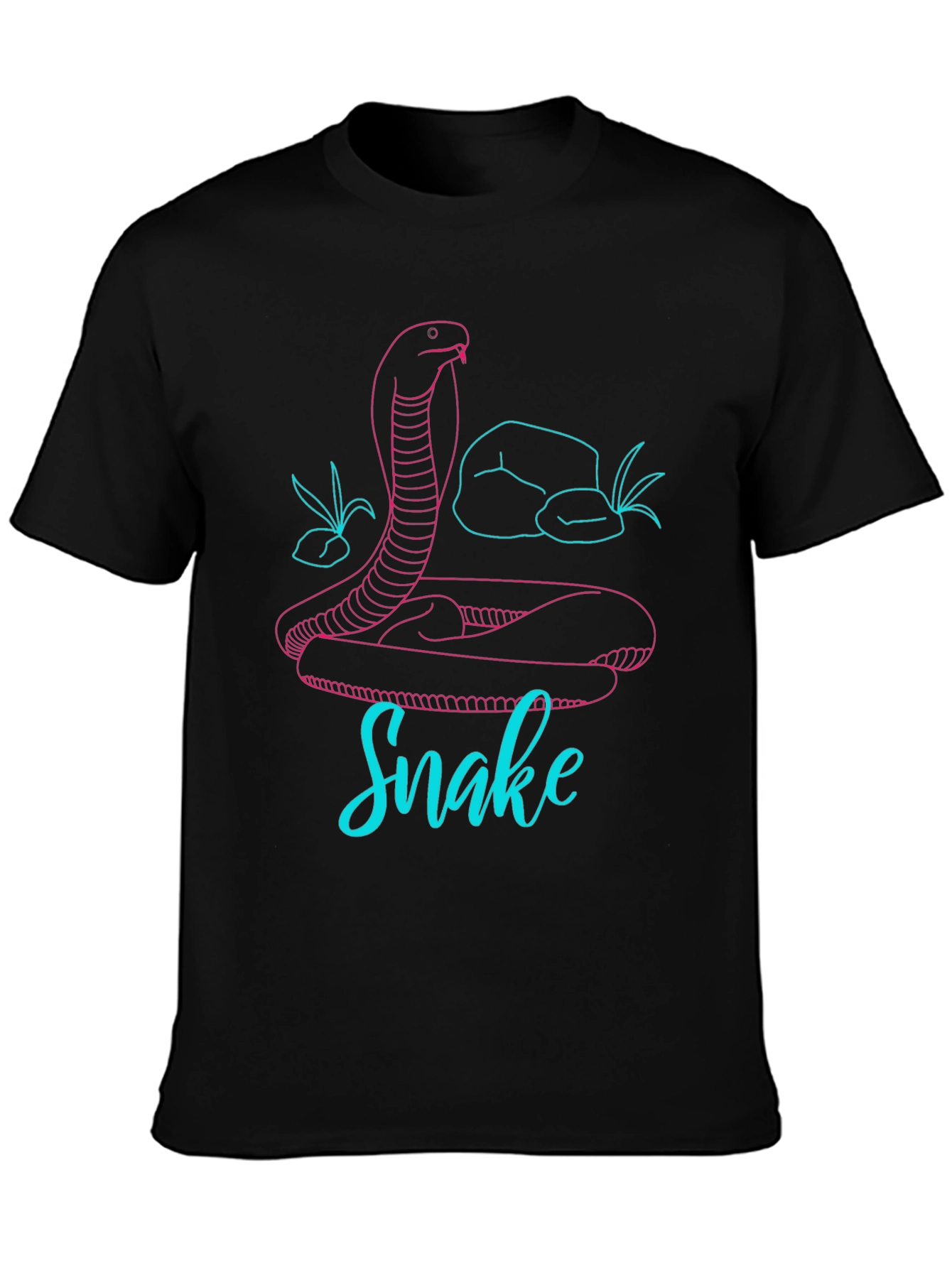 Snake Graphic Tee - Modern Line Art Design