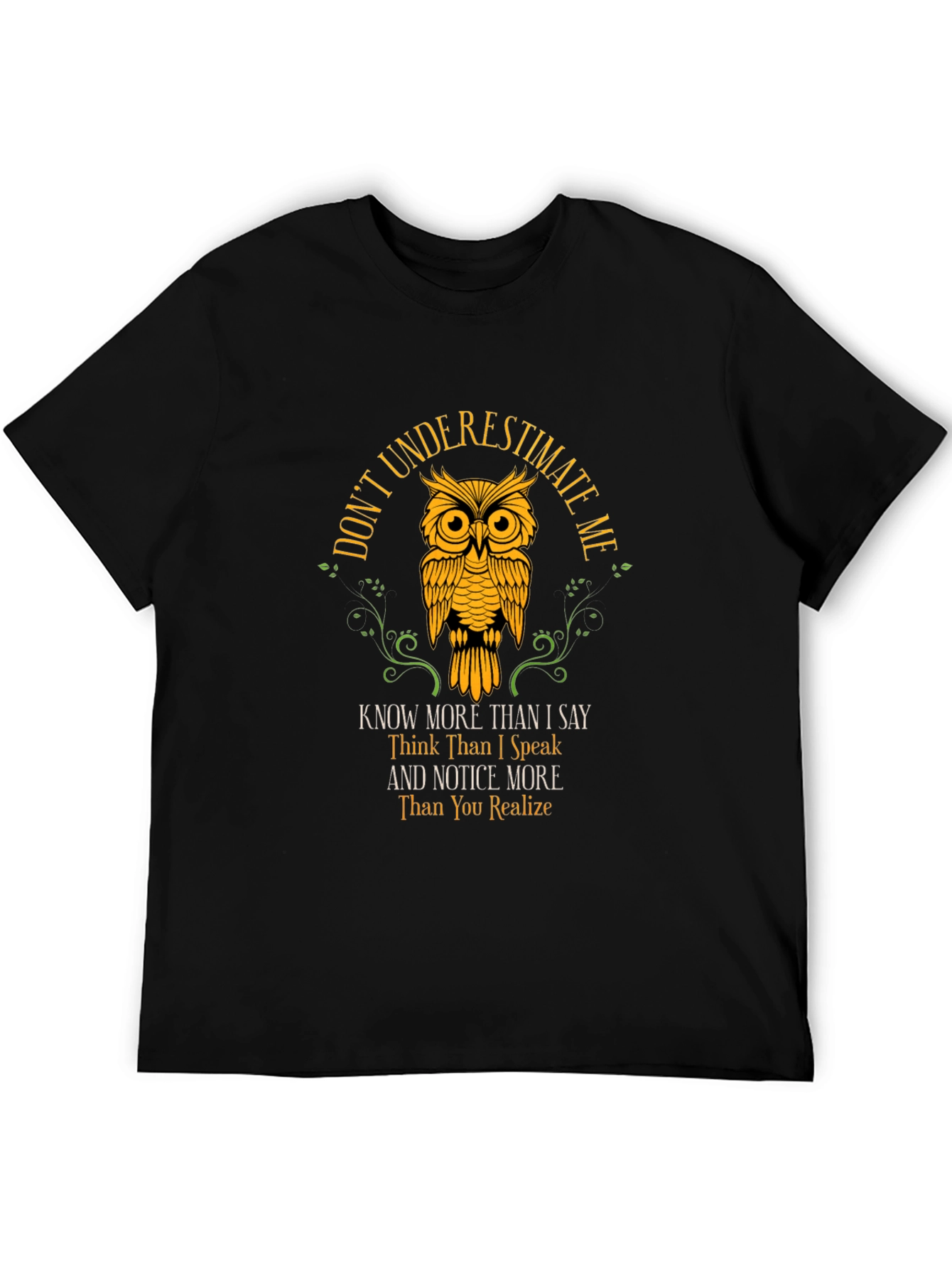Dont Underestimate Me Owl Graphic Tee