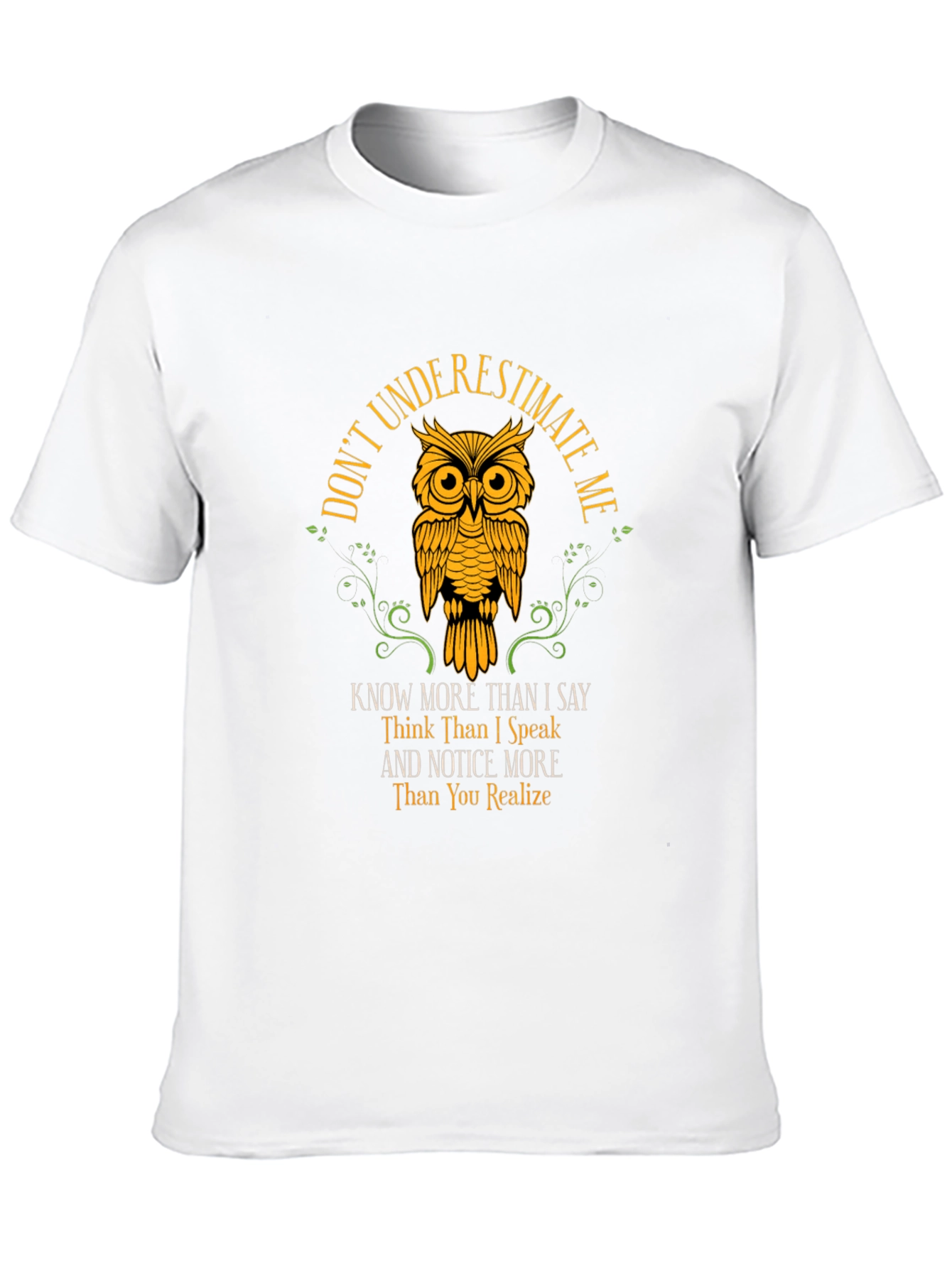 Dont Underestimate Me Owl Graphic Tee