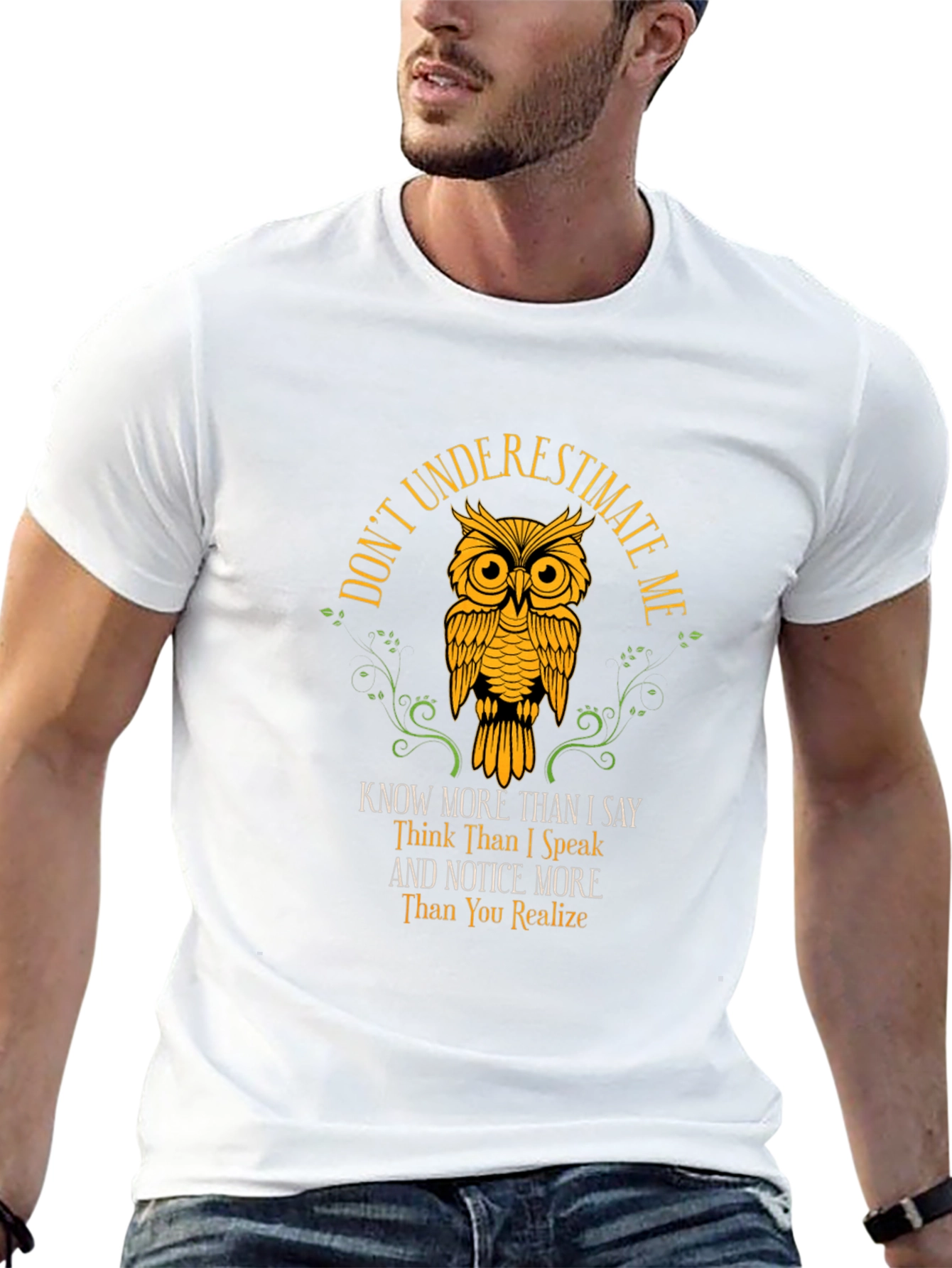 Dont Underestimate Me Owl Graphic Tee