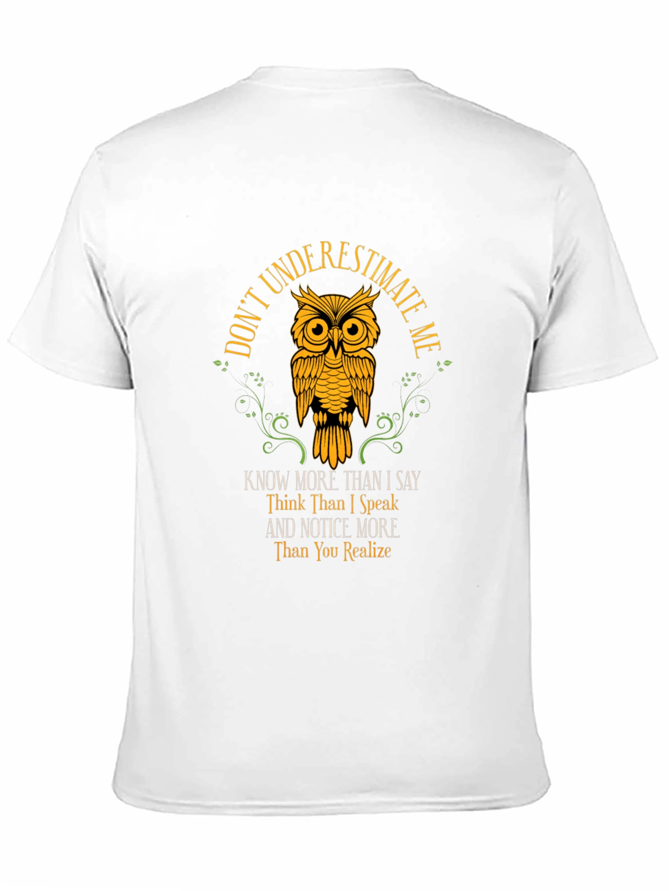 Dont Underestimate Me Owl Graphic Tee