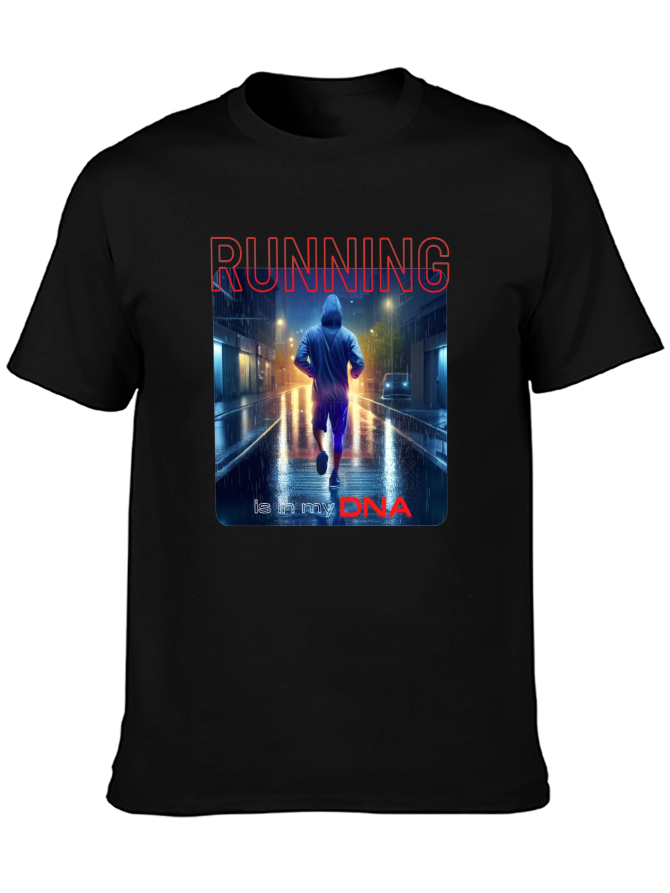 Running DNA Black Graphic Tee