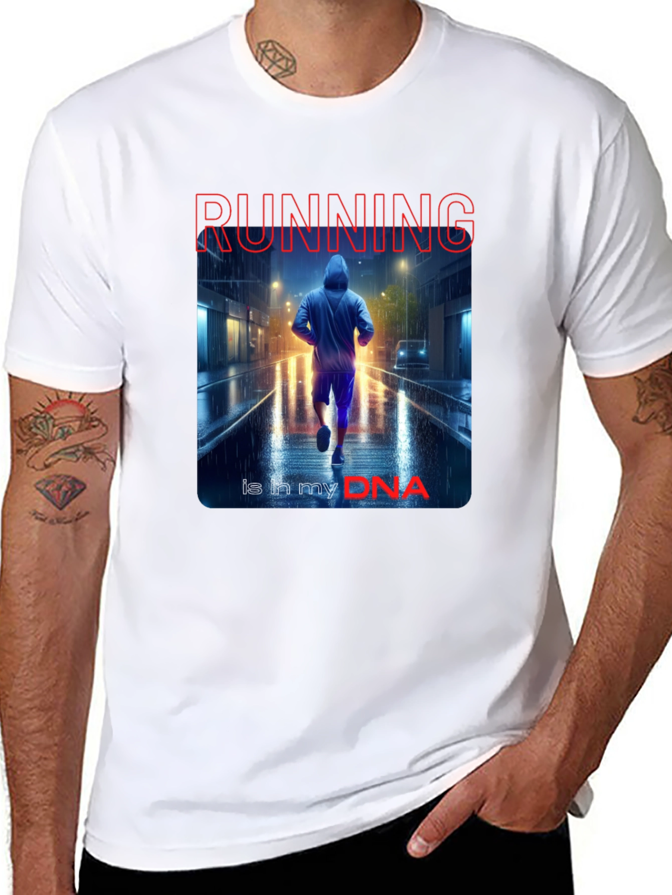 Running DNA Black Graphic Tee