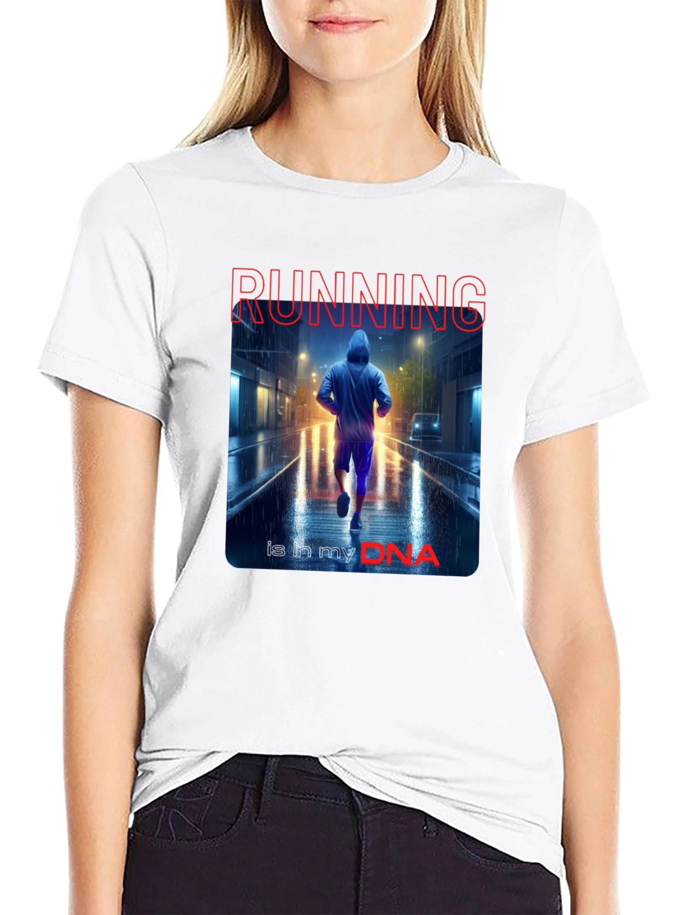 Running DNA Black Graphic Tee