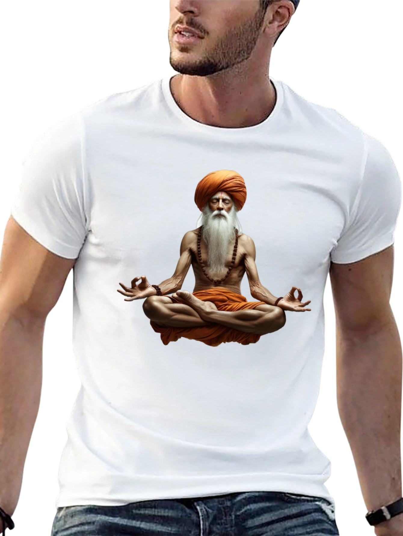 Zen Master Graphic Tee - Meditating Yogi T-Shirt