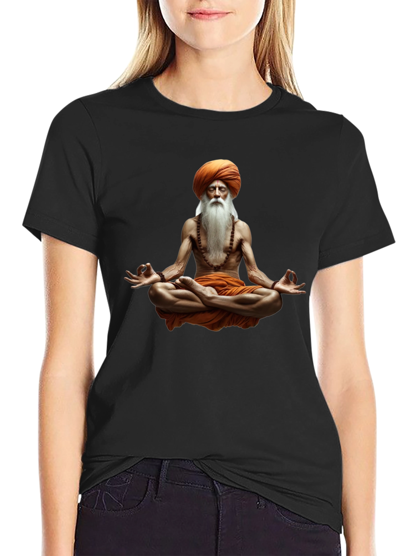 Zen Master Graphic Tee - Meditating Yogi T-Shirt