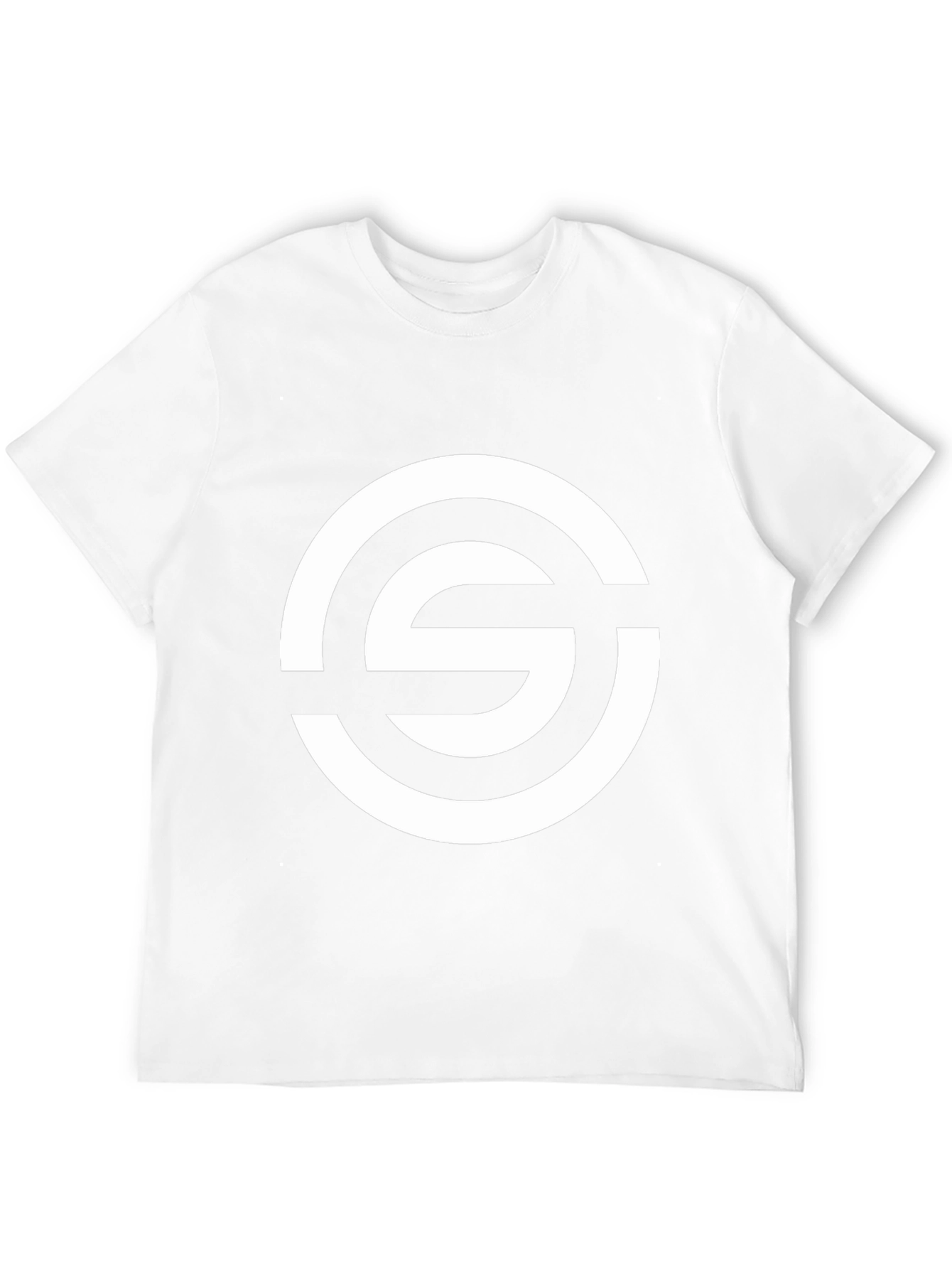 Stylish Black Tee with Bold Circle S Graphic