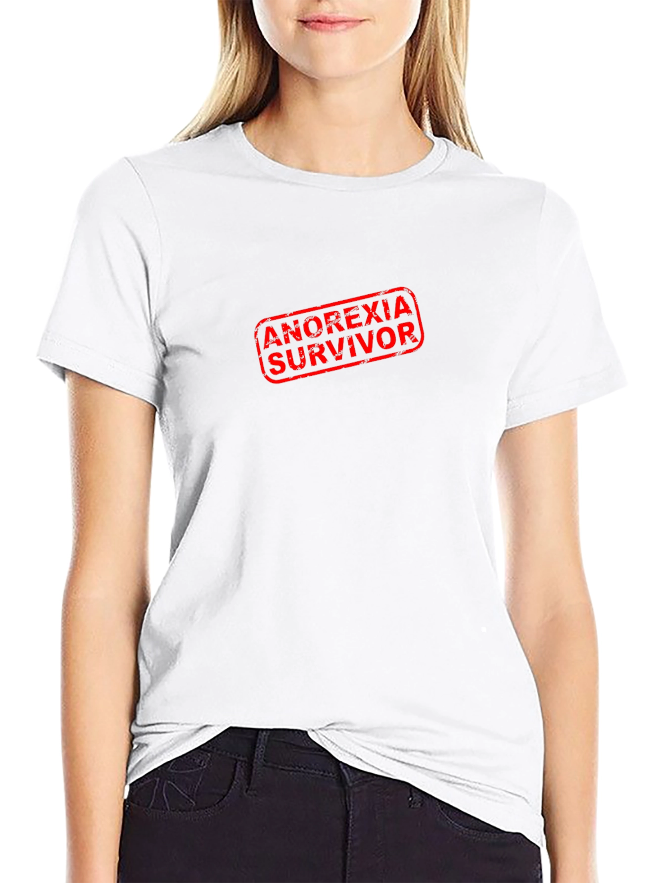 Anorexia Survivor Black T-Shirt - Unisex Fit