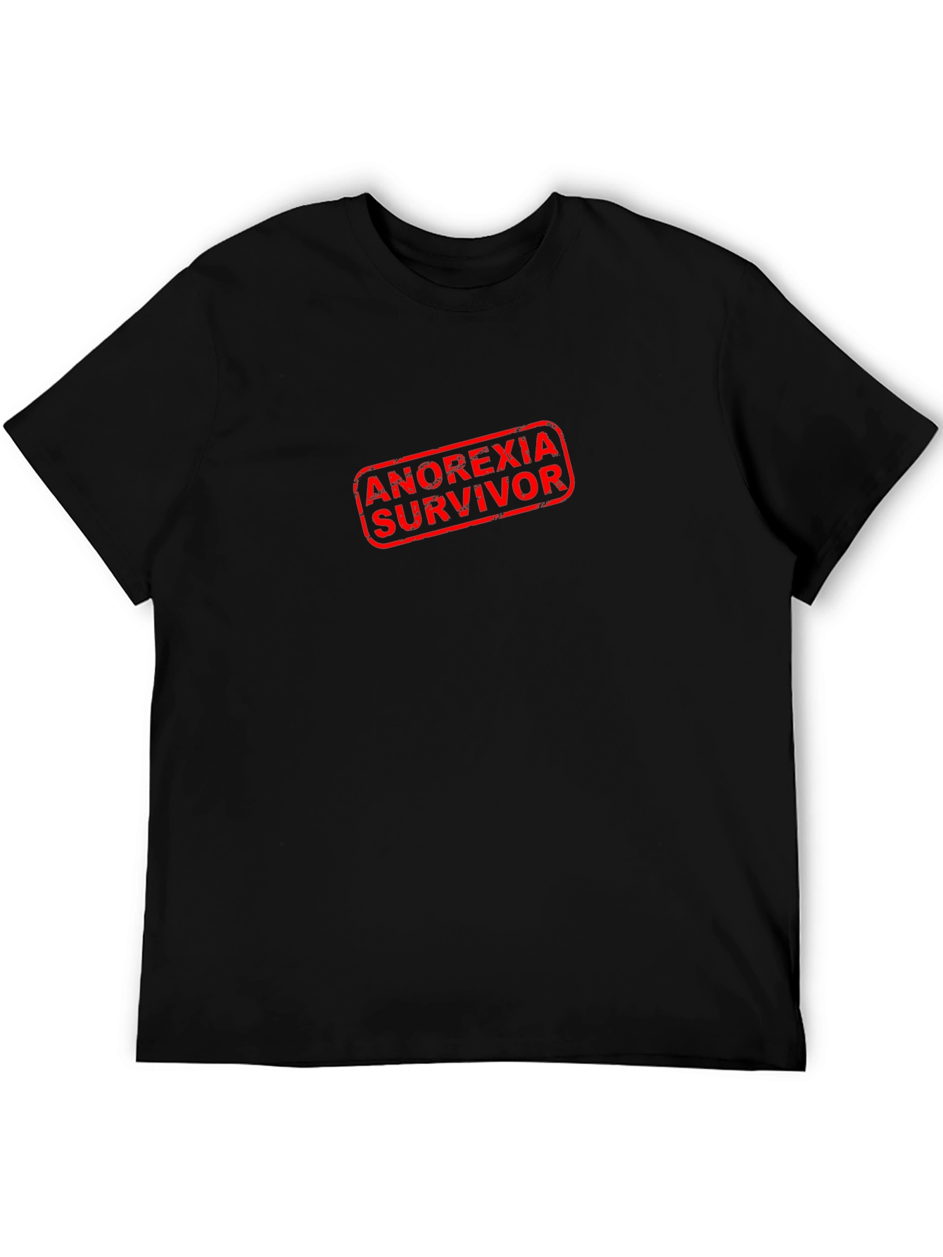 Anorexia Survivor Black T-Shirt - Unisex Fit