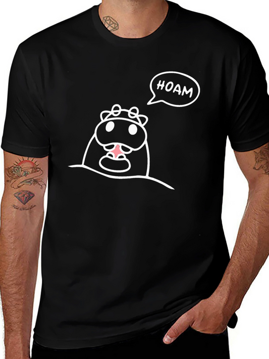 Funny HOAM Cow Graphic Black T-Shirt