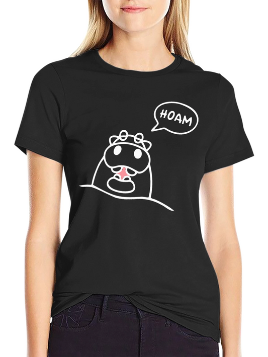 Funny HOAM Cow Graphic Black T-Shirt