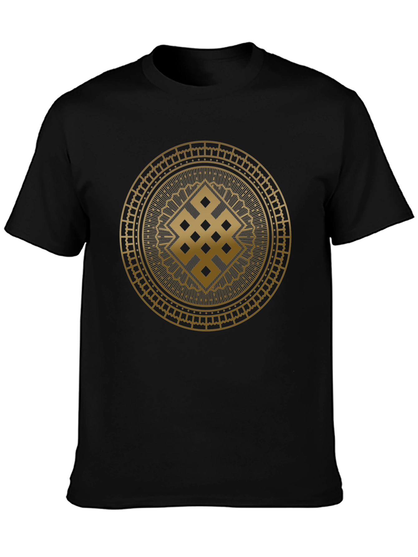 Endless Knot Graphic Tee - Stylish Mens Black T-Shirt