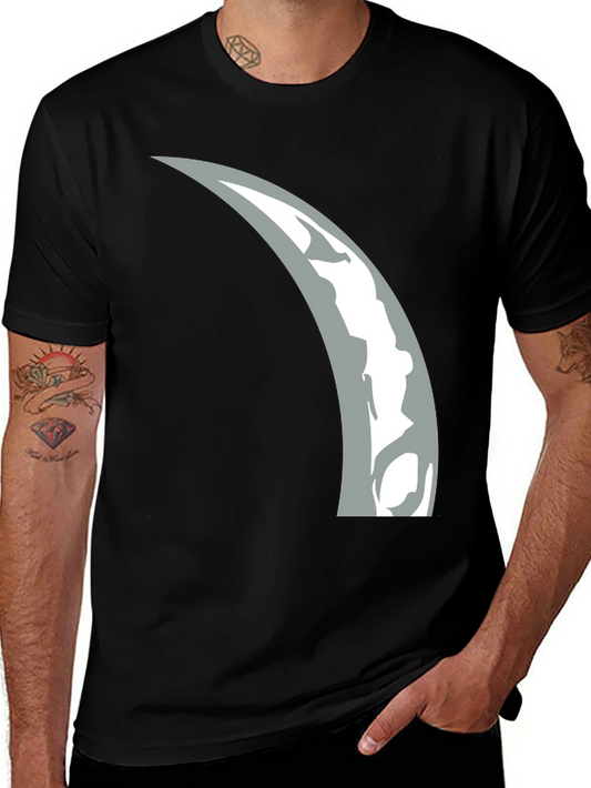 Crescent Moon Graphic T-Shirt - Modern Black Tee