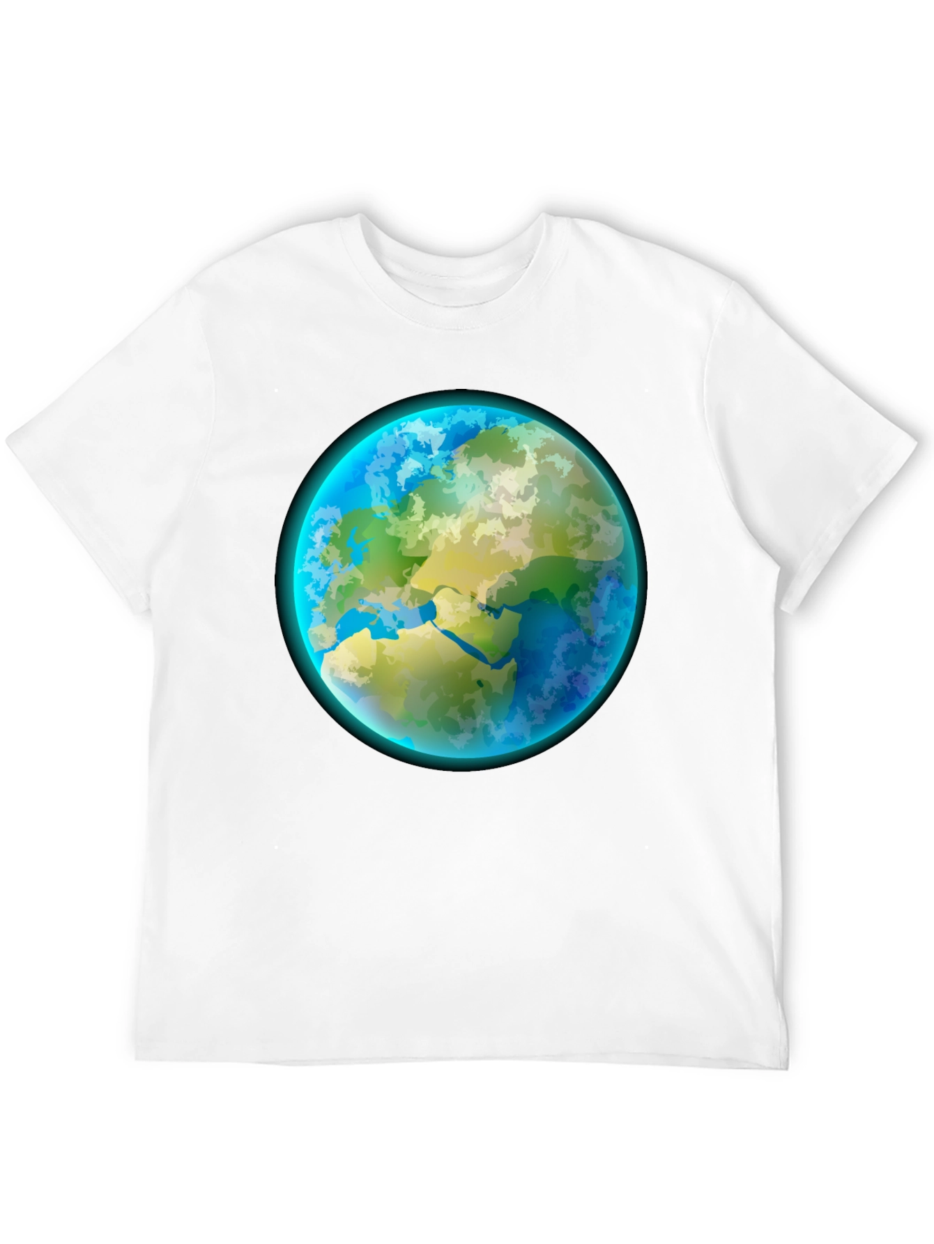 Earth Graphic Tee - Black Cotton Crew Neck Shirt