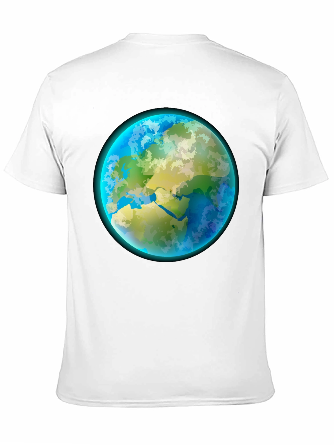 Earth Graphic Tee - Black Cotton Crew Neck Shirt