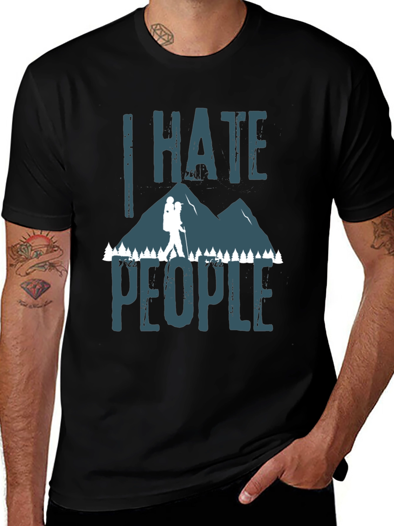 I Hate People Hiking Graphic Tee