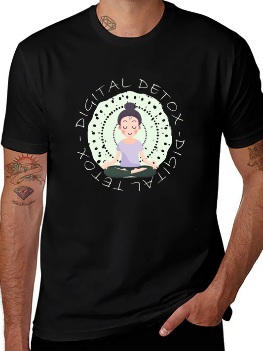 Digital Detox T-Shirt - Meditating Graphic Tee